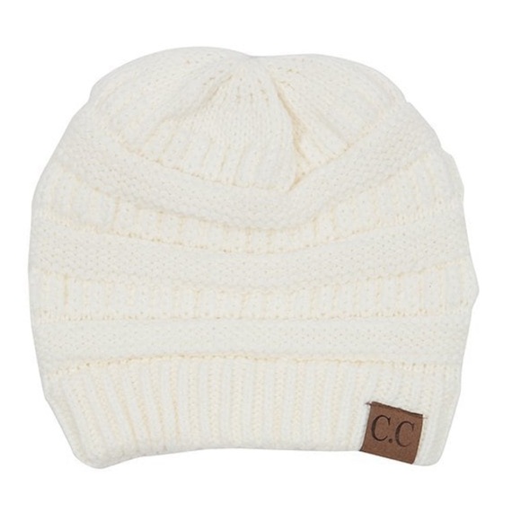 C.C. Beanies Accessories - C.C. Beanies Ribbed Beanie in Ivory